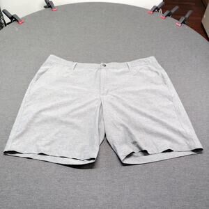 George Men’s Size 40 Flat Front Chino Shorts Gray Casual Summer Everyday Basic